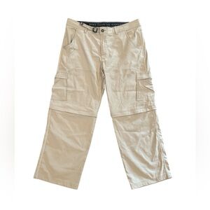 prAna Men’s‎ Size XL Stretch Zion Convertible Khaki Pants EUC